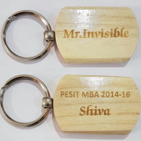 Customized Laser Engraved Personalized Wooden Keychains