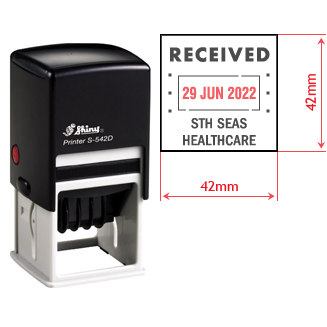 Shiny Self Inking Date Stamp S-542D