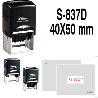Shiny Self Inking Date Stamp S-837D